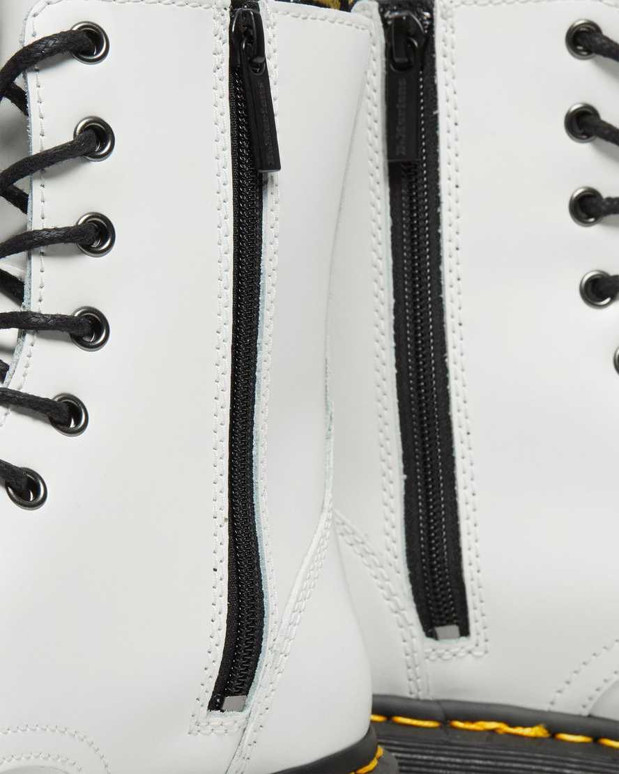 botas de plataforma blancas dr martens jadon smooth para mujer