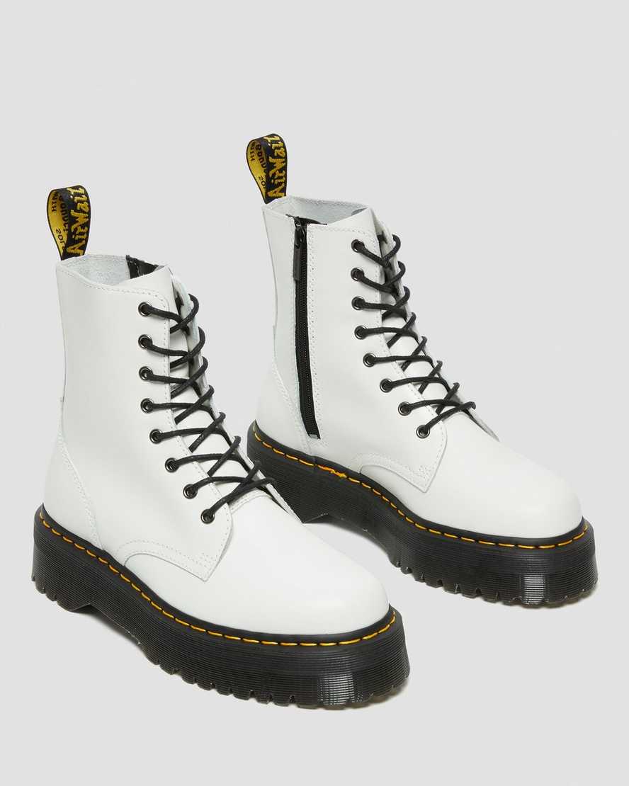 botas de plataforma blancas dr martens jadon smooth para mujer