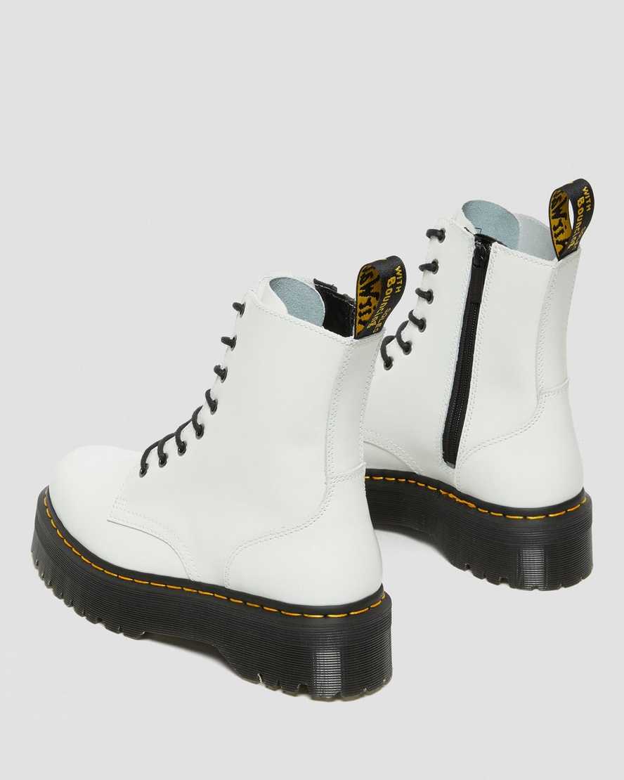 botas de plataforma blancas dr martens jadon smooth para mujer