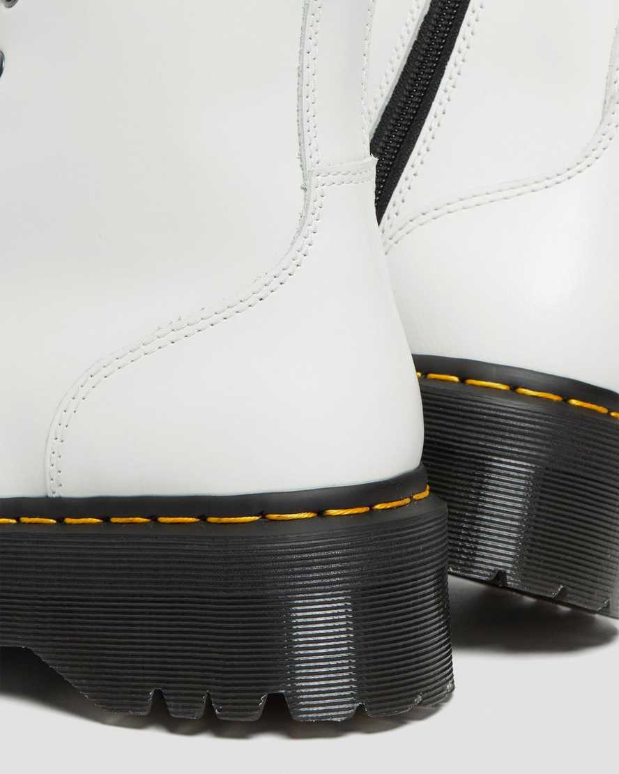 botas de plataforma blancas dr martens jadon smooth para mujer