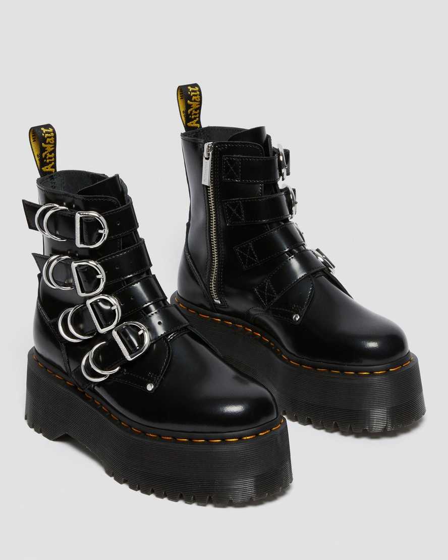 botas de plataforma negras dr martens jadon max hardware para mujer