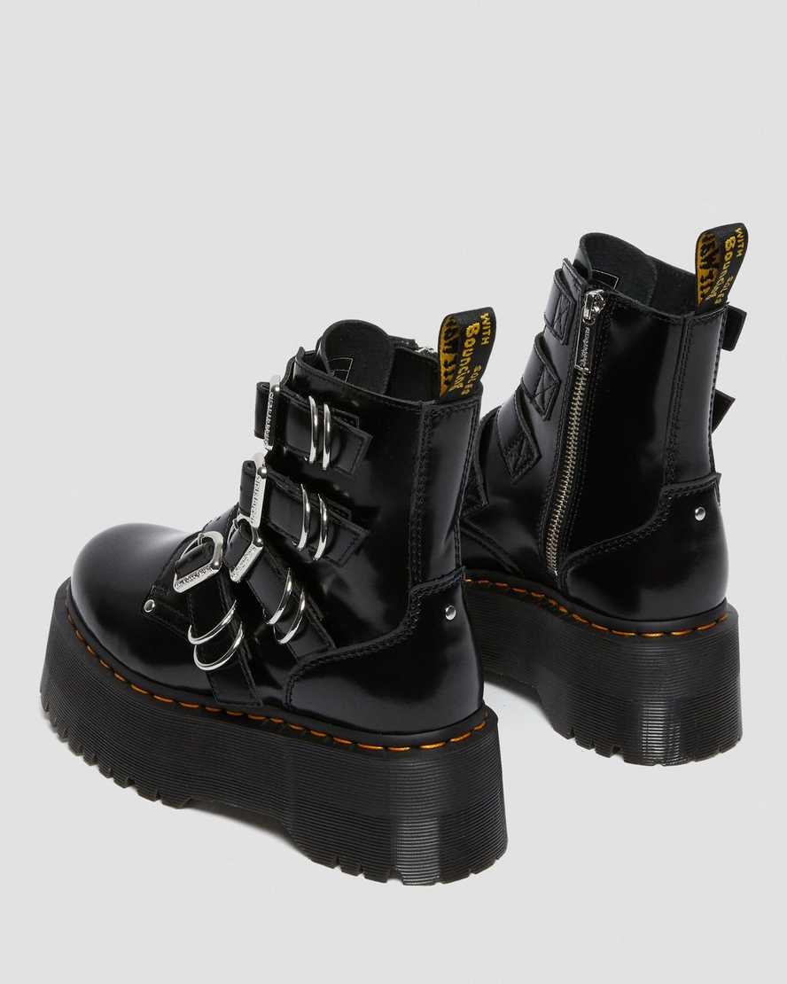 botas de plataforma negras dr martens jadon max hardware para mujer