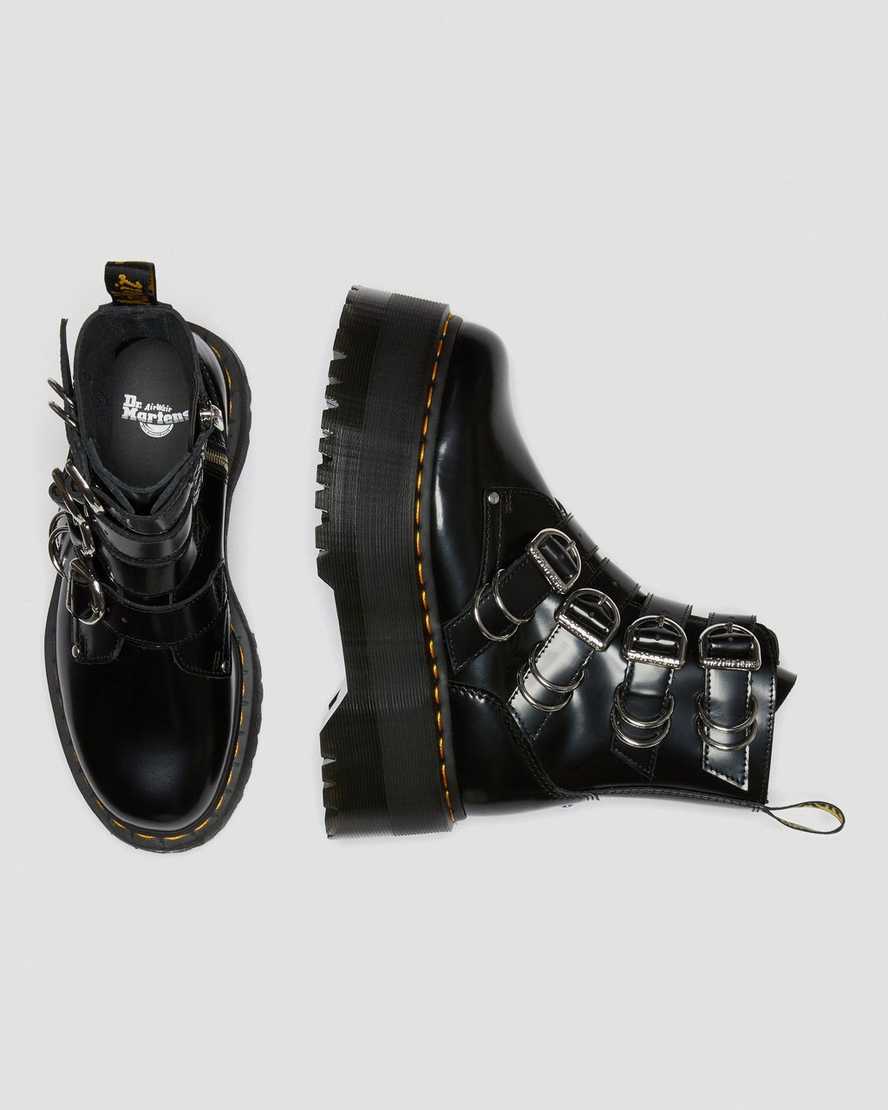 botas de plataforma negras dr martens jadon max hardware para mujer