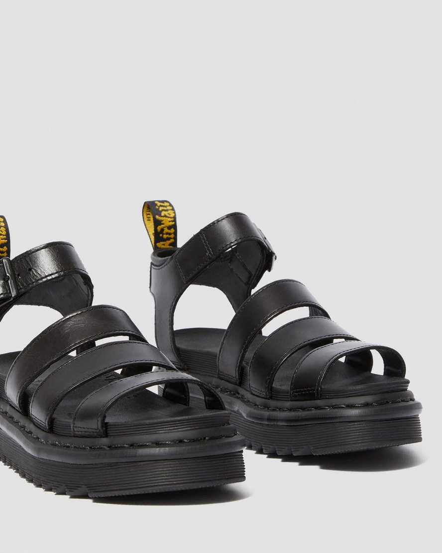 sandalias gladiadoras negras dr martens blaire brando para mujer