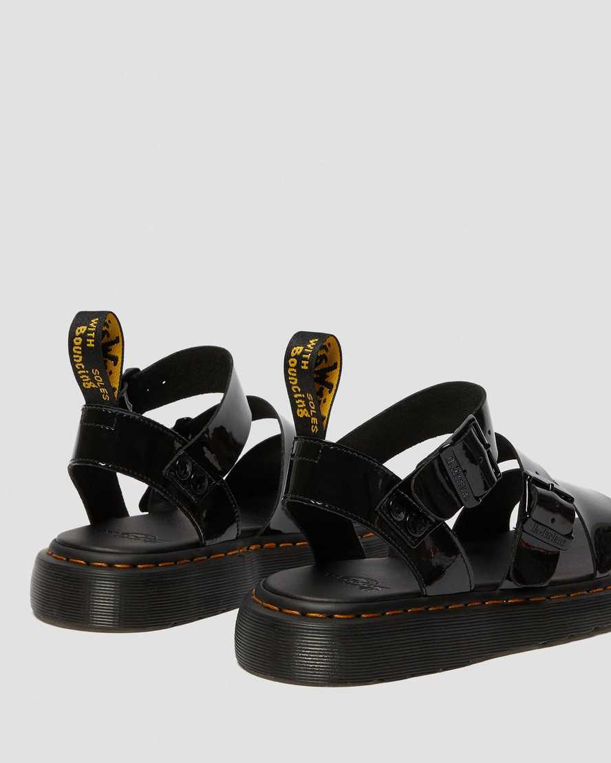 sandalias gladiadoras dr martens gryphon patent para mujer en negro