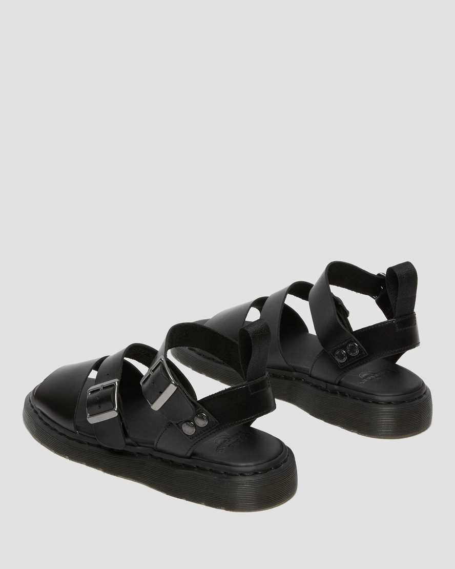 sandalias de gladiador negras dr martens gryphon brando para mujer
