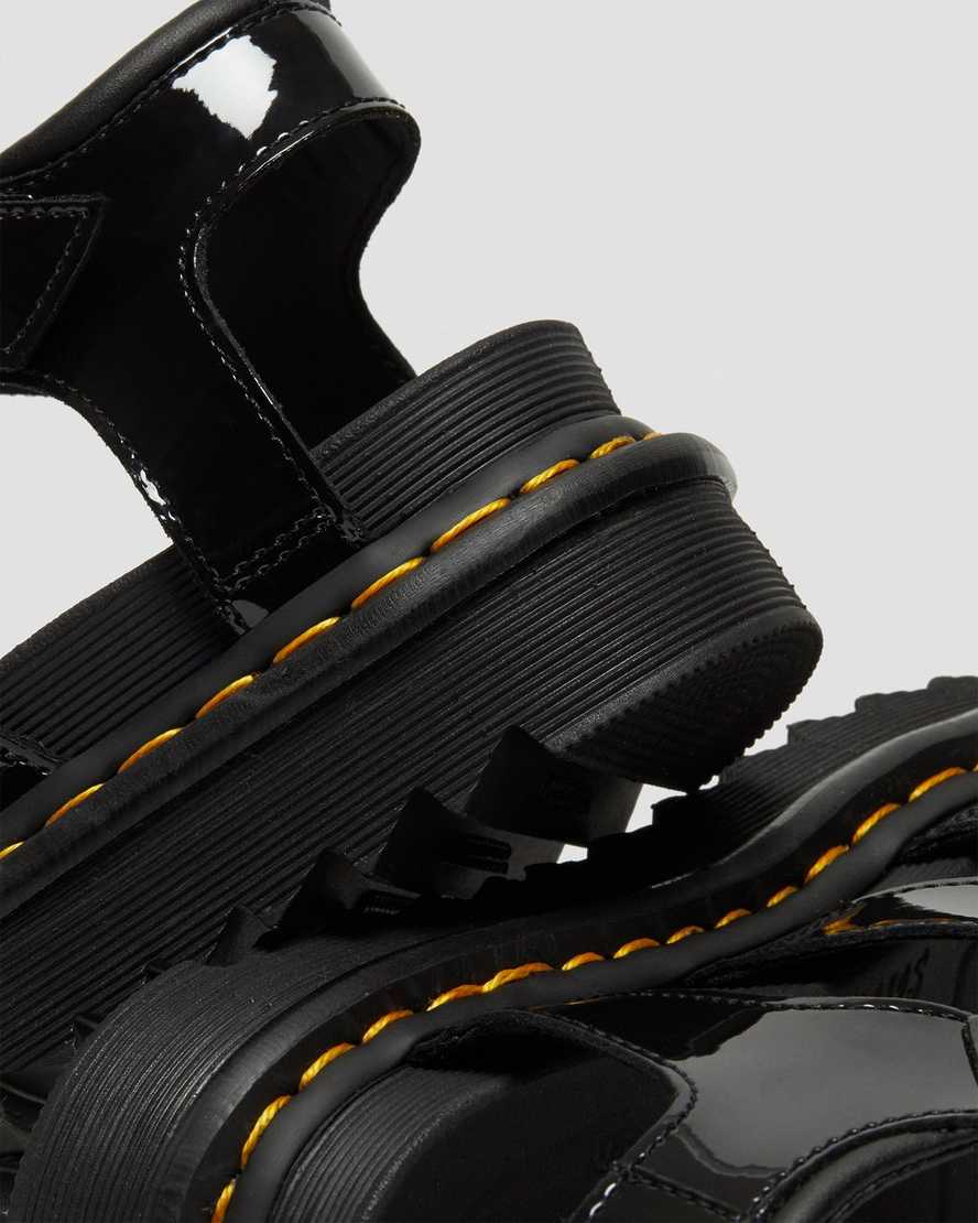 sandalias gladiadoras dr martens blaire patent para mujer en negro