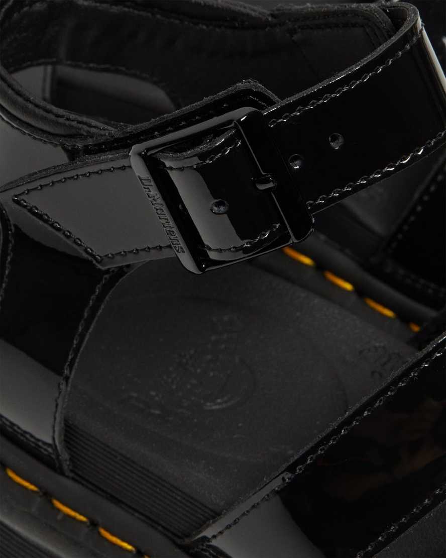 sandalias gladiadoras dr martens blaire patent para mujer en negro