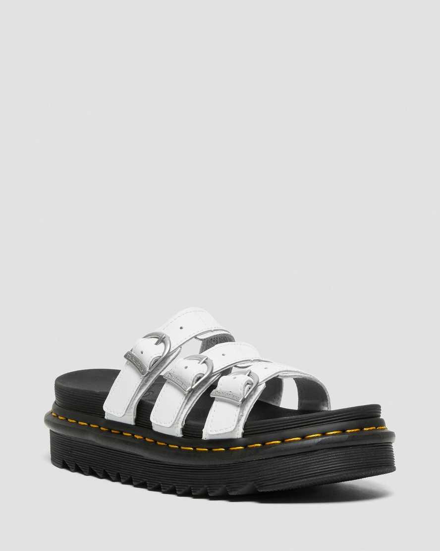 sandalias blancas dr martens blaire para mujer