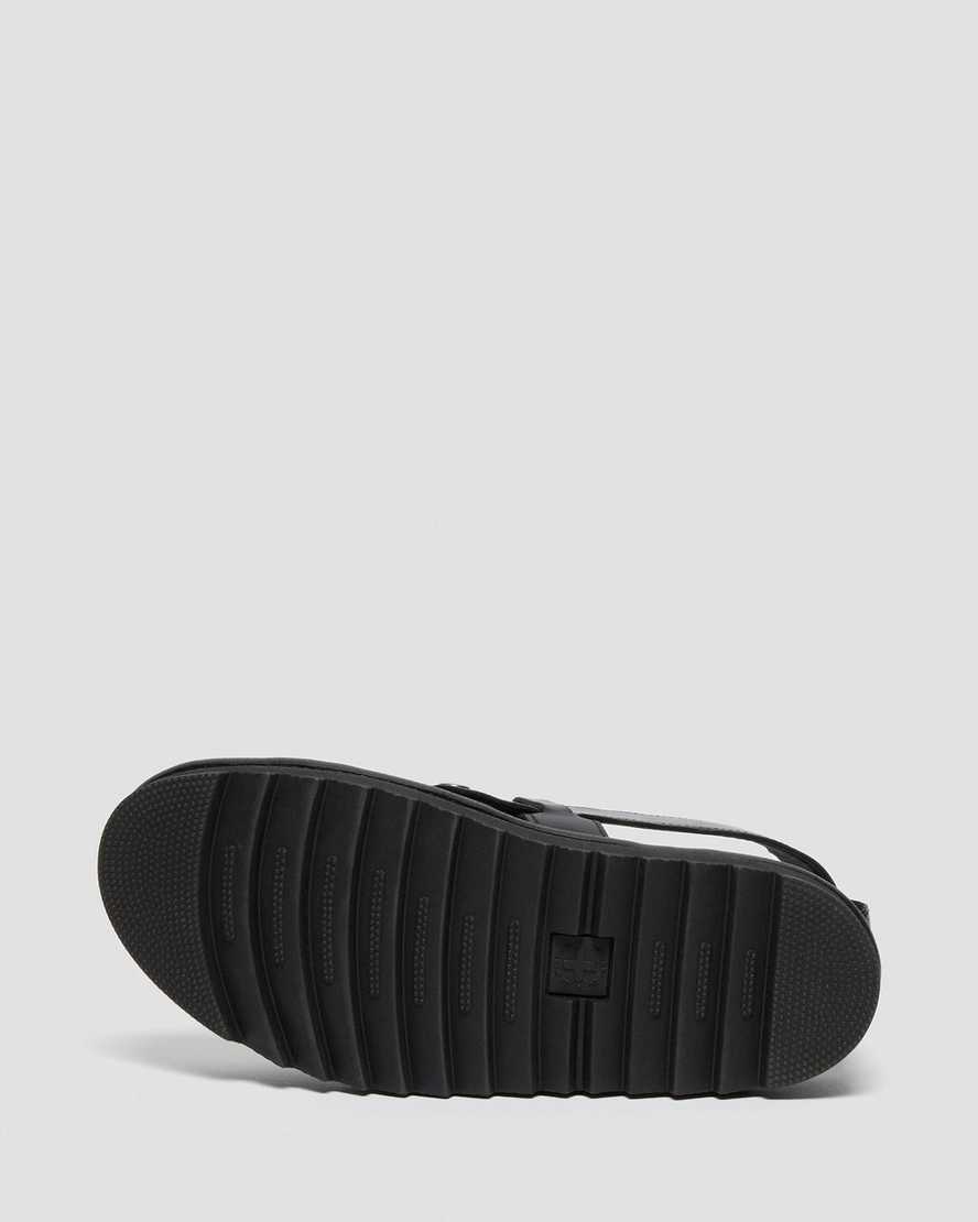 sandalias negras con tiras dr martens terry para mujer