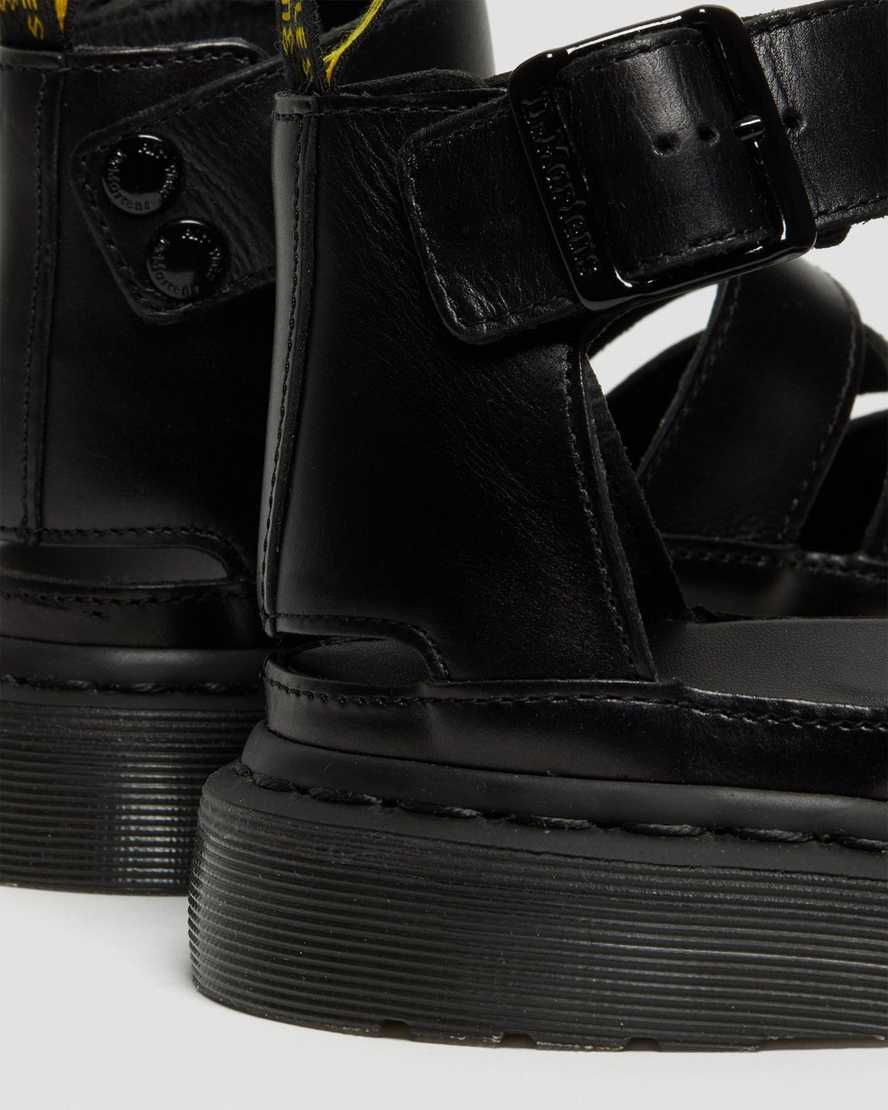sandalias con tiras negras dr martens clarissa ii para mujer