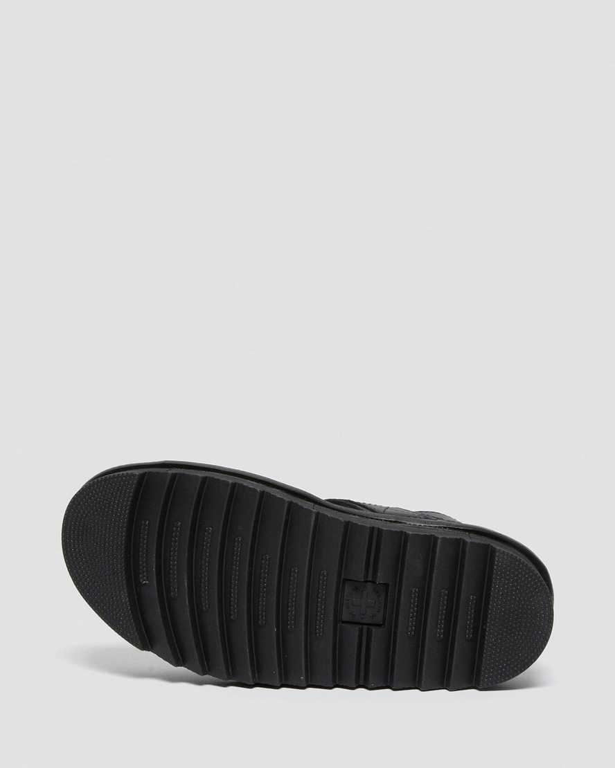 sandalias negras con tiras dr martens voss para mujer