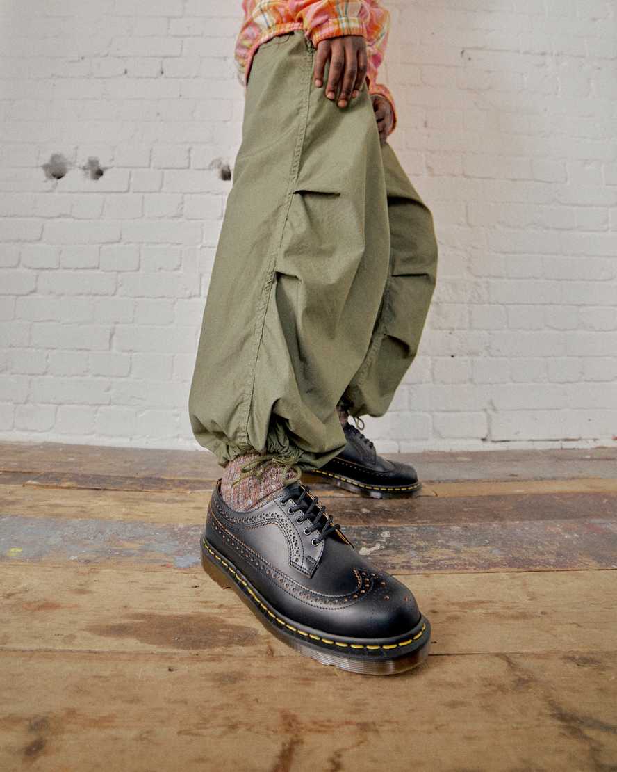 zapatos brogue negros dr martens 3989 vintage hechos en inglaterra para mujer