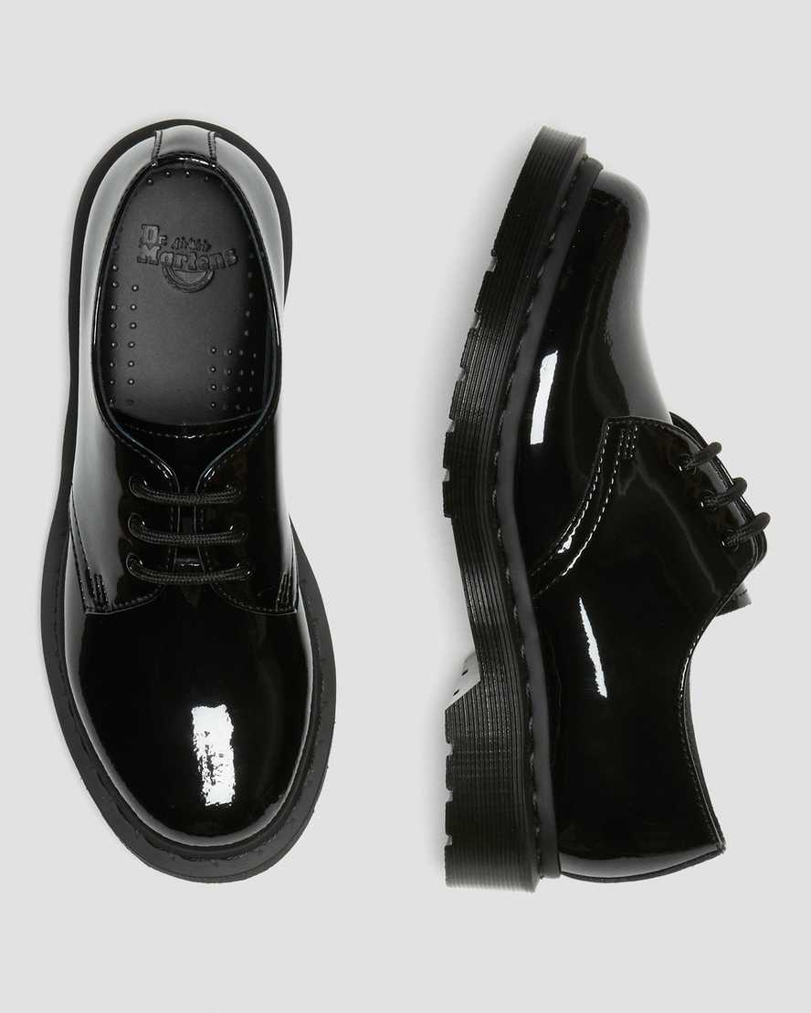 zapatos casuales negros dr martens 1461 mono patent para mujer