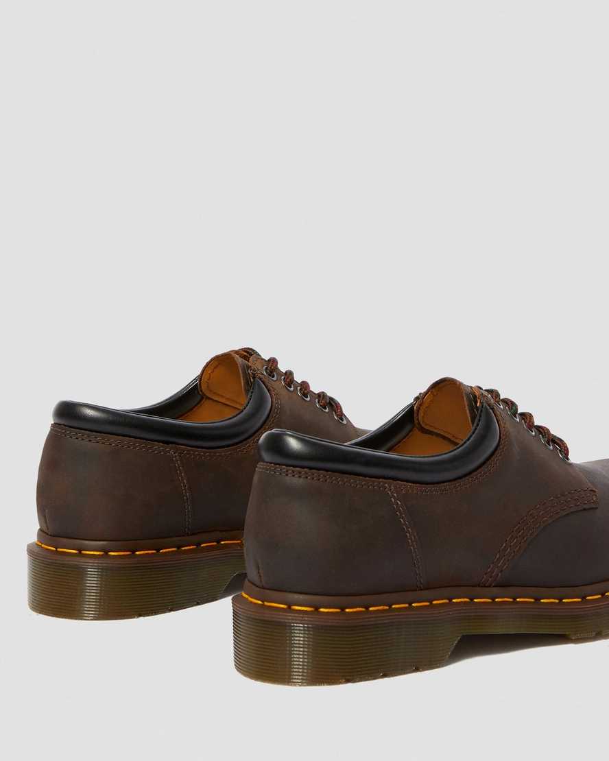 zapatos casuales dr martens 8053 crazy horse para mujer en color marrón