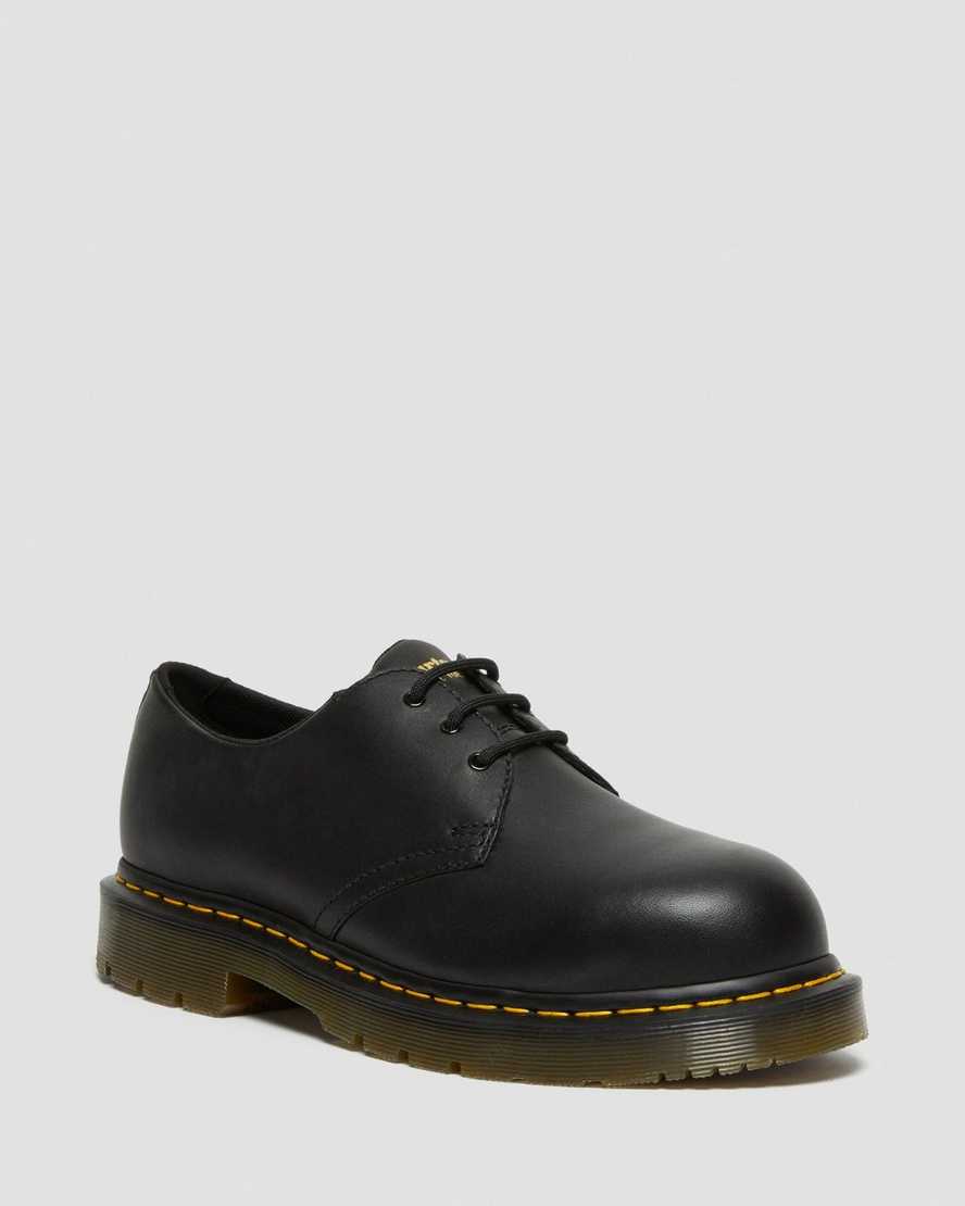 zapatos casuales negros dr martens 1461 antideslizantes con punta de acero para mujer