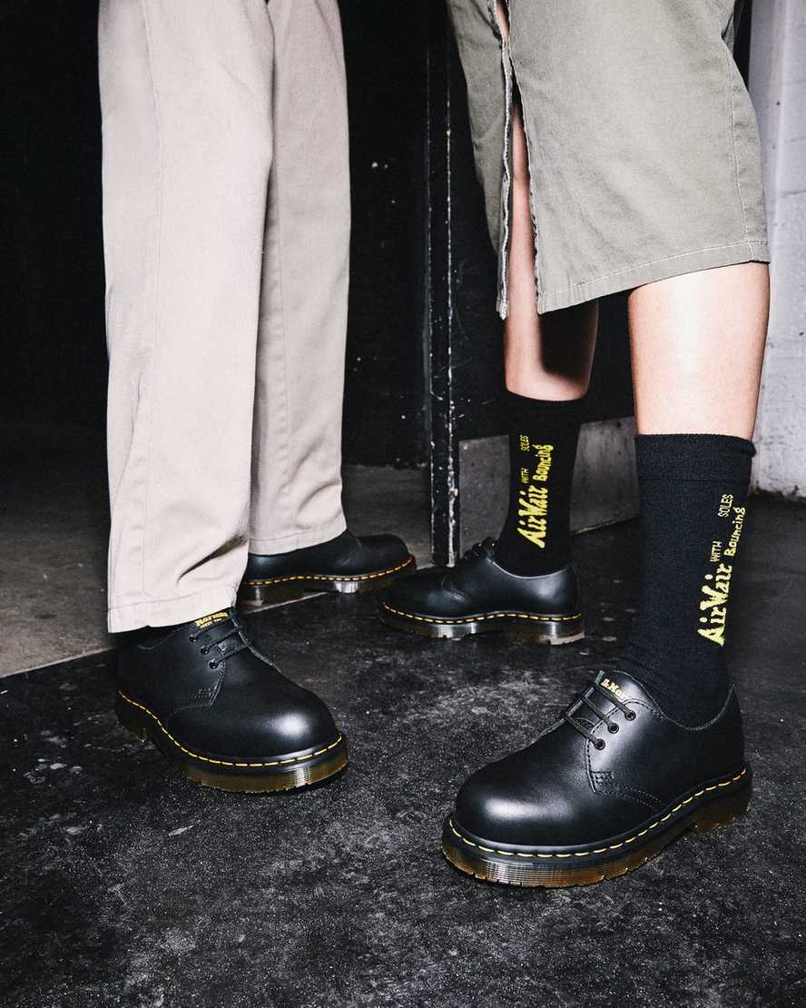zapatos casuales negros dr martens 1461 antideslizantes con punta de acero para mujer