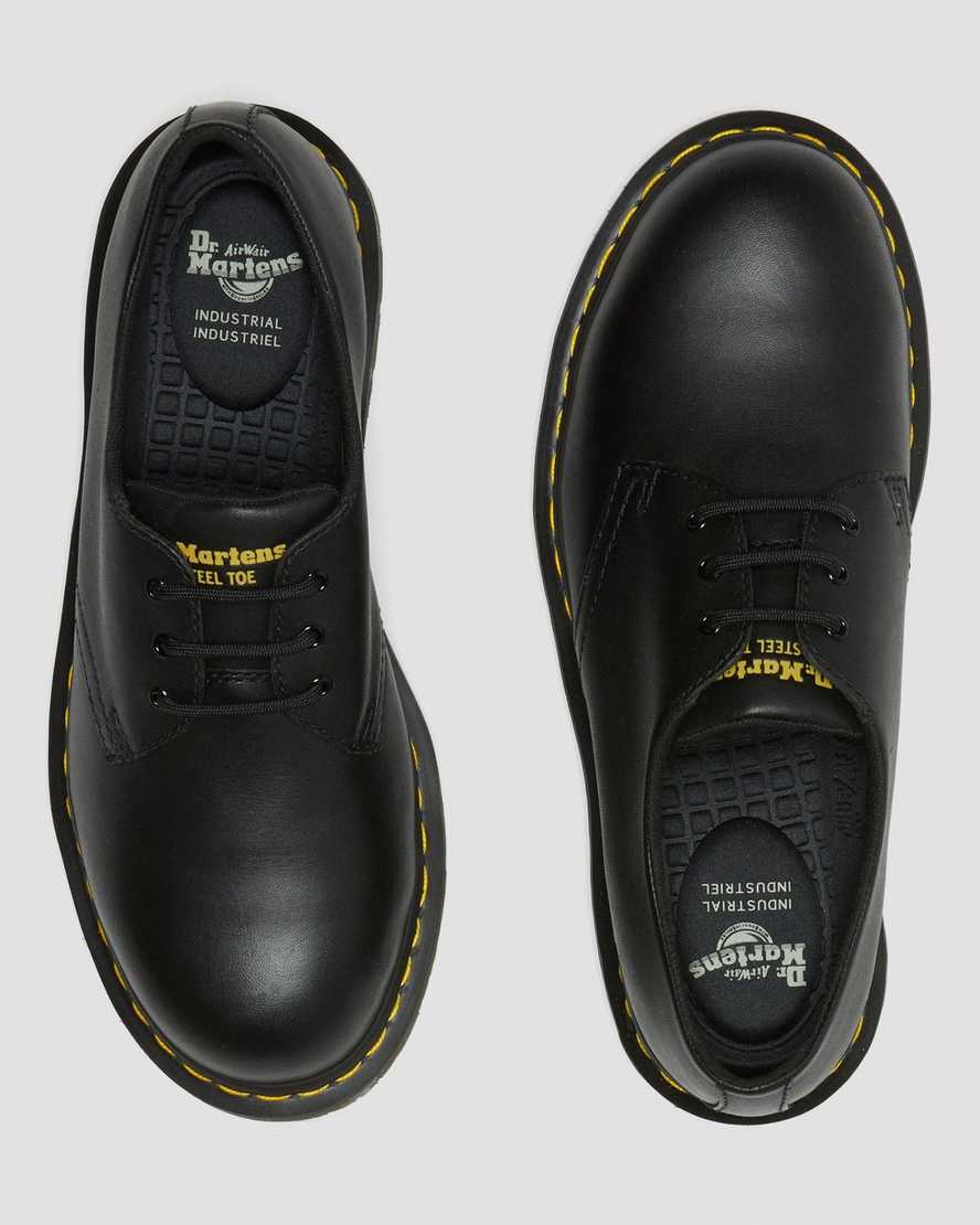 zapatos casuales negros dr martens 1461 antideslizantes con punta de acero para mujer