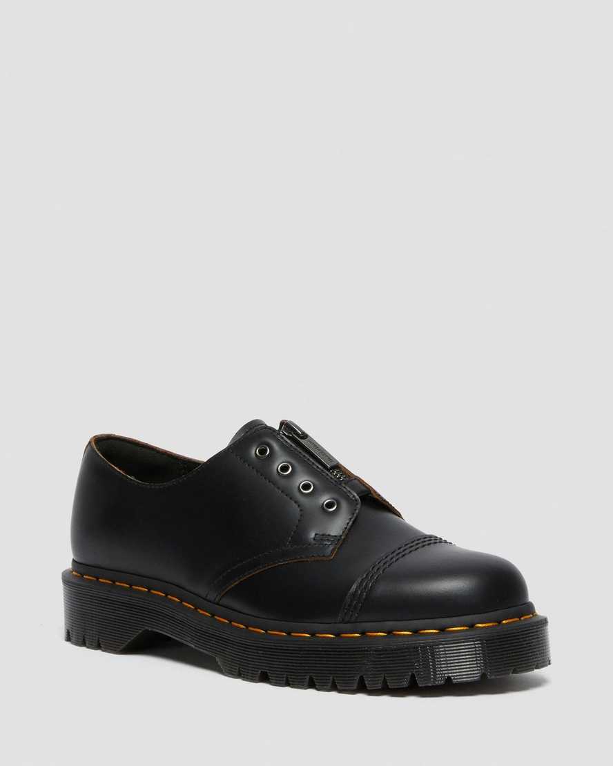 zapatos casuales negros sin cordones dr. martens smiths bex para mujer