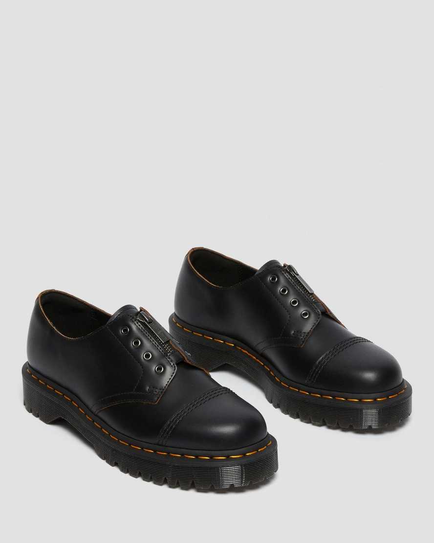 zapatos casuales negros sin cordones dr. martens smiths bex para mujer