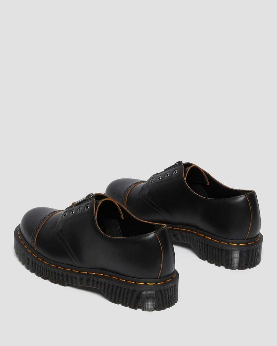 zapatos casuales negros sin cordones dr. martens smiths bex para mujer