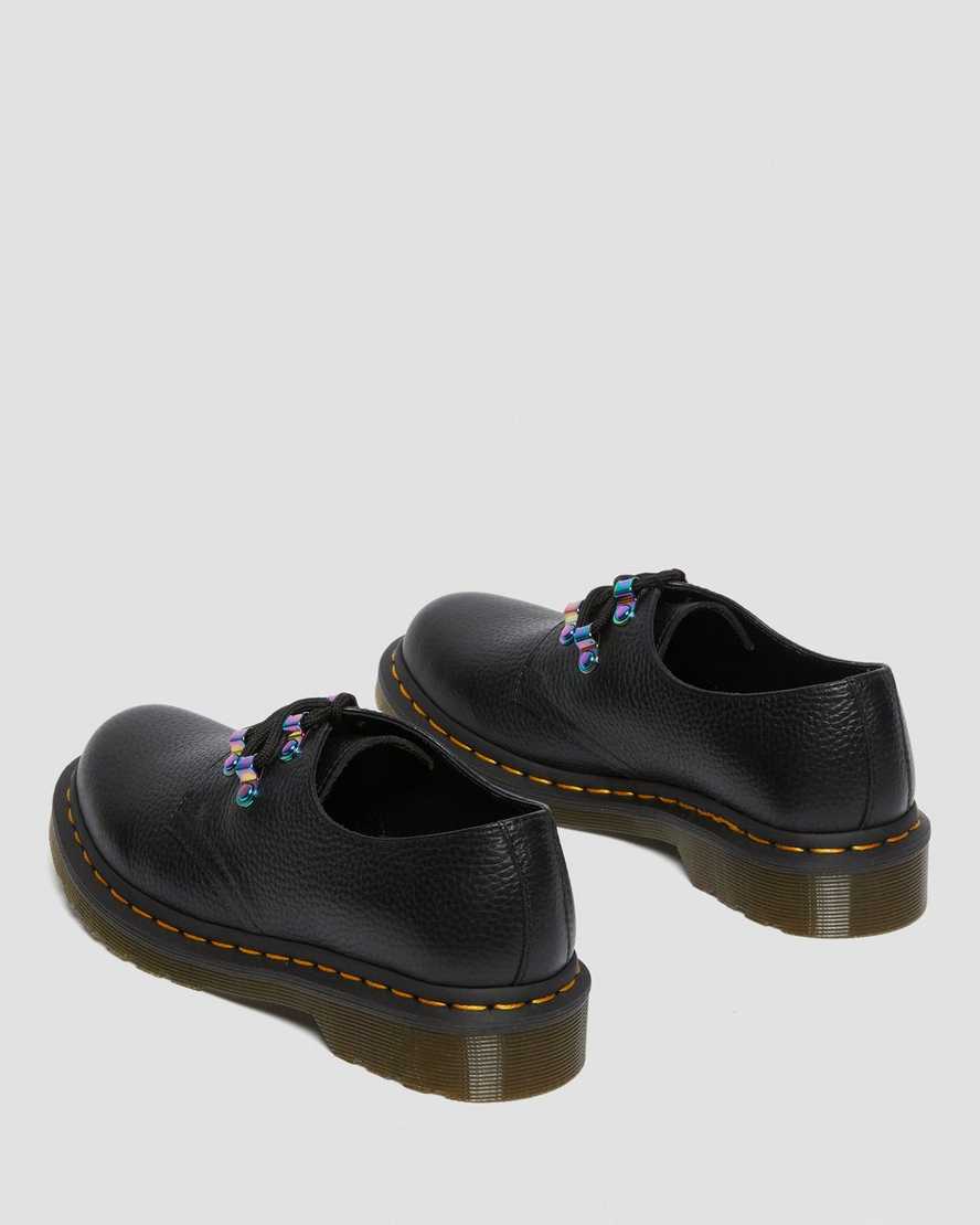 zapatos con cordones dr martens 1461 iridescent hardware para mujer color negro