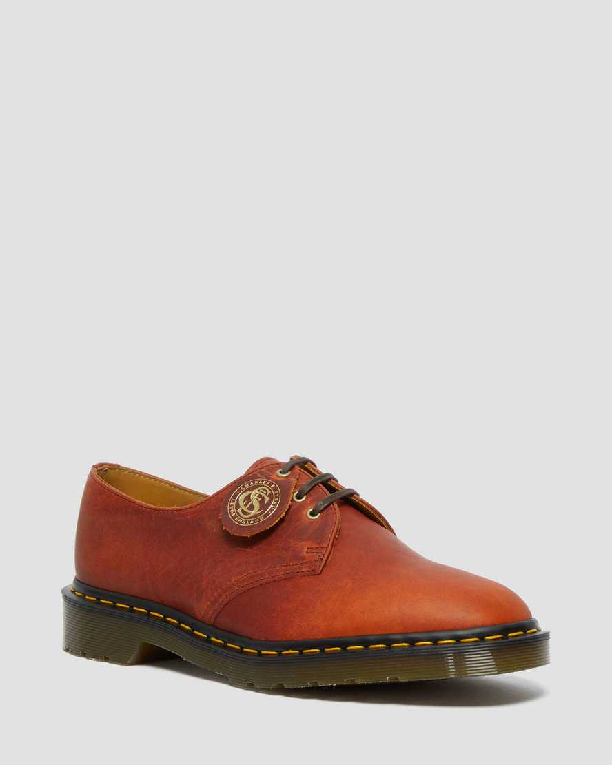 zapatos oxford dr martens 1461 classic oil para mujer color marrón