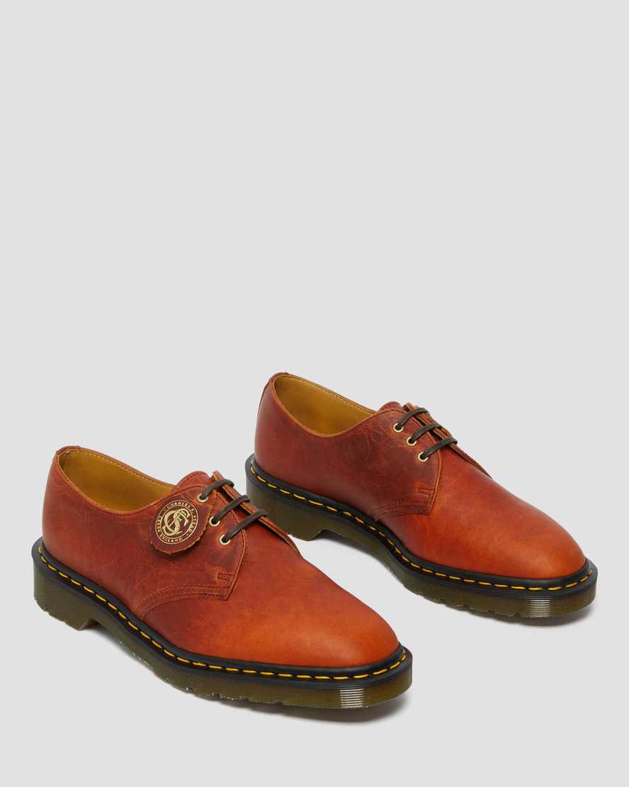 zapatos oxford dr martens 1461 classic oil para mujer color marrón