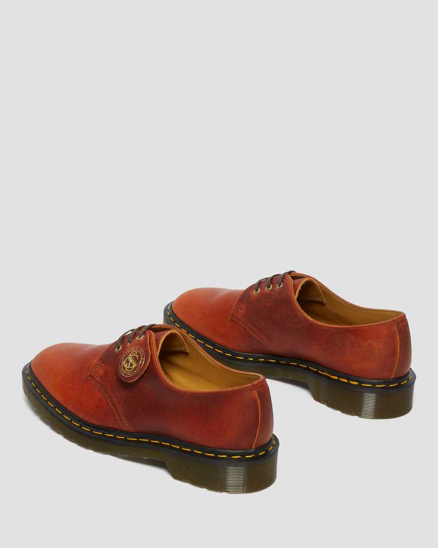 zapatos oxford dr martens 1461 classic oil para mujer color marrón