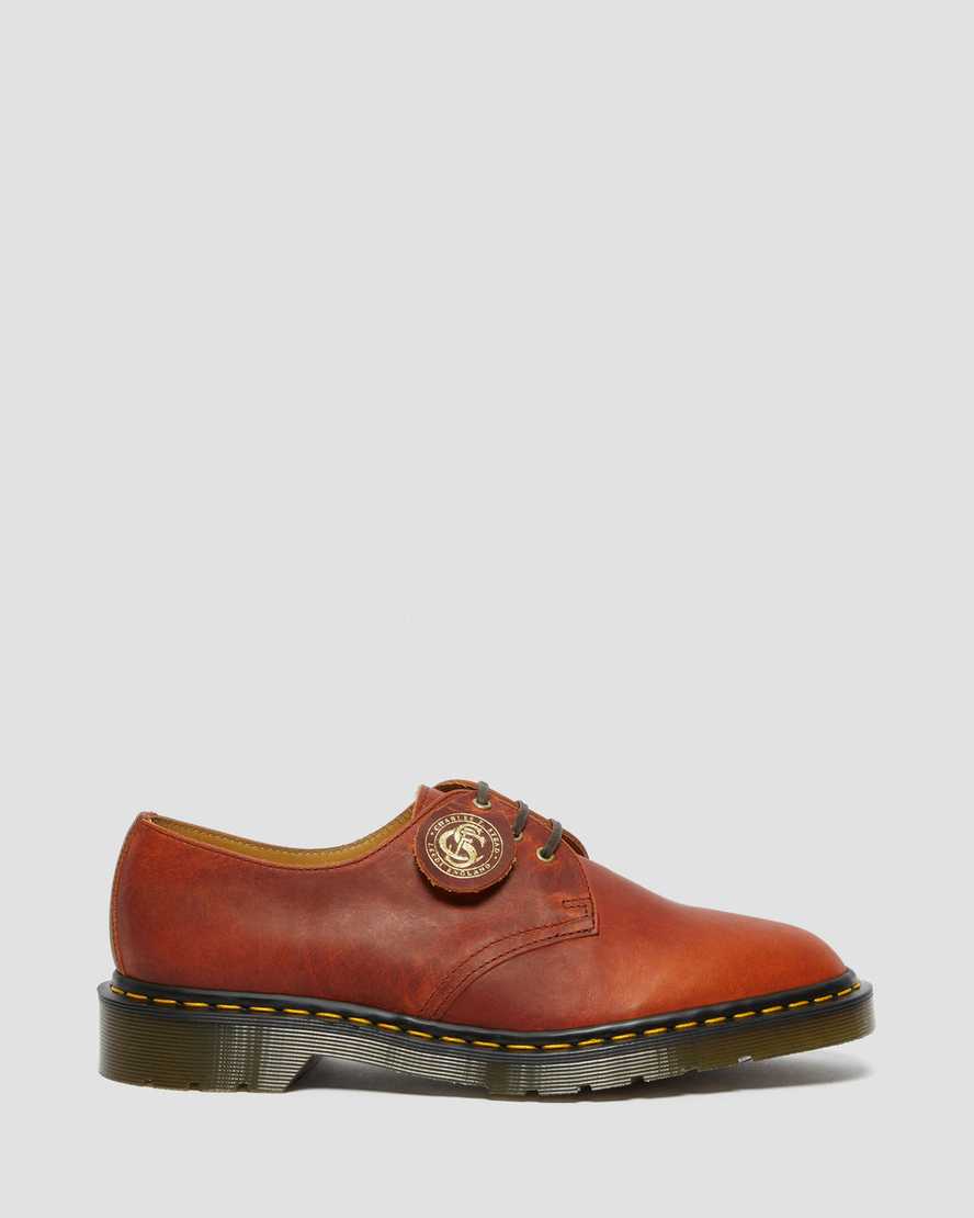 zapatos oxford dr martens 1461 classic oil para mujer color marrón