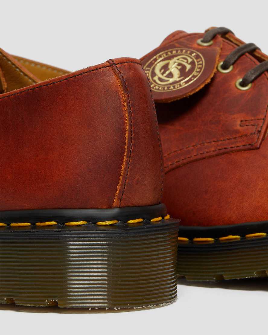 zapatos oxford dr martens 1461 classic oil para mujer color marrón