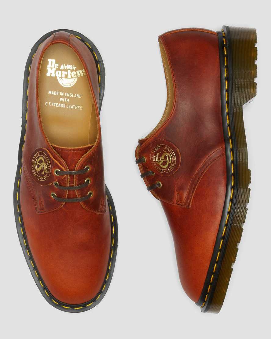 zapatos oxford dr martens 1461 classic oil para mujer color marrón