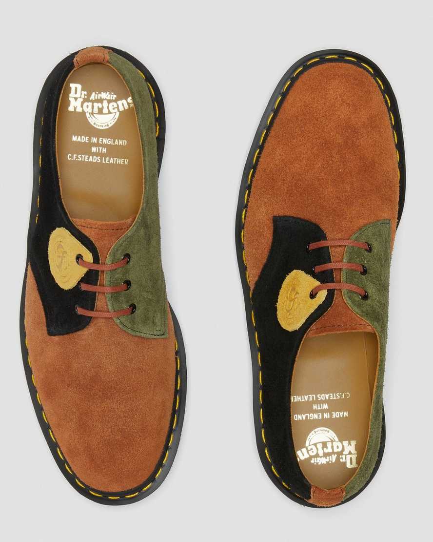 zapatos oxford dr martens 1461 para mujer color marrón y negro fabricados en inglaterra