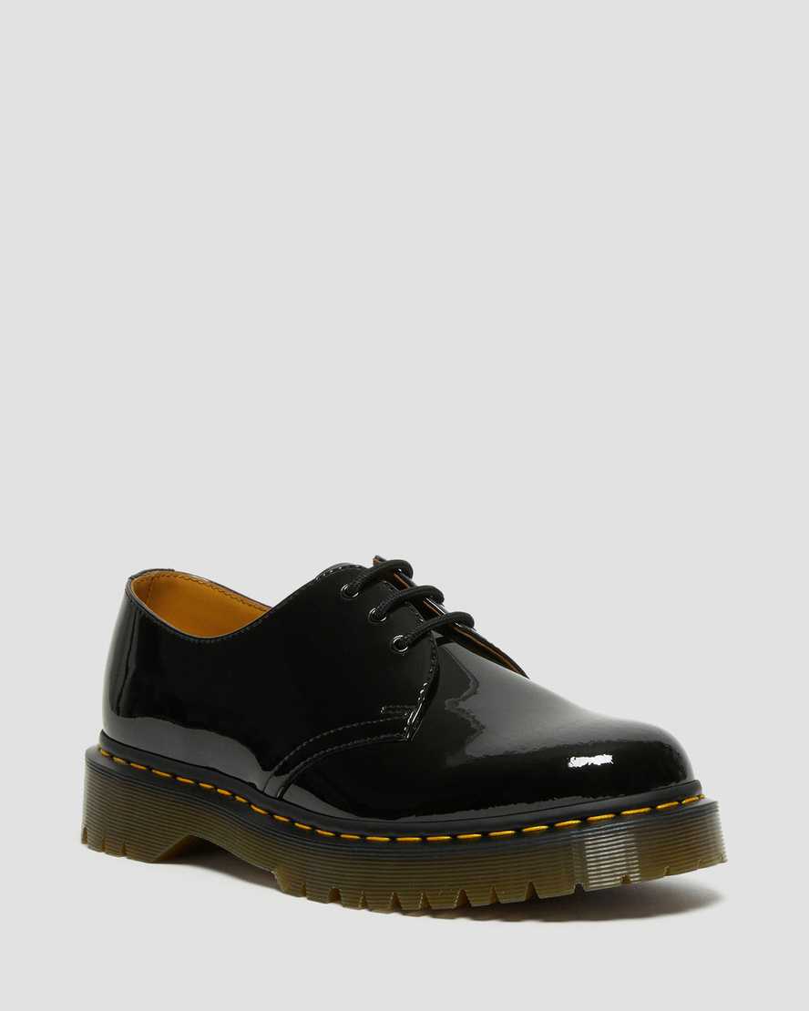 zapatos oxford dr martens 1461 bex patent para mujer color negro