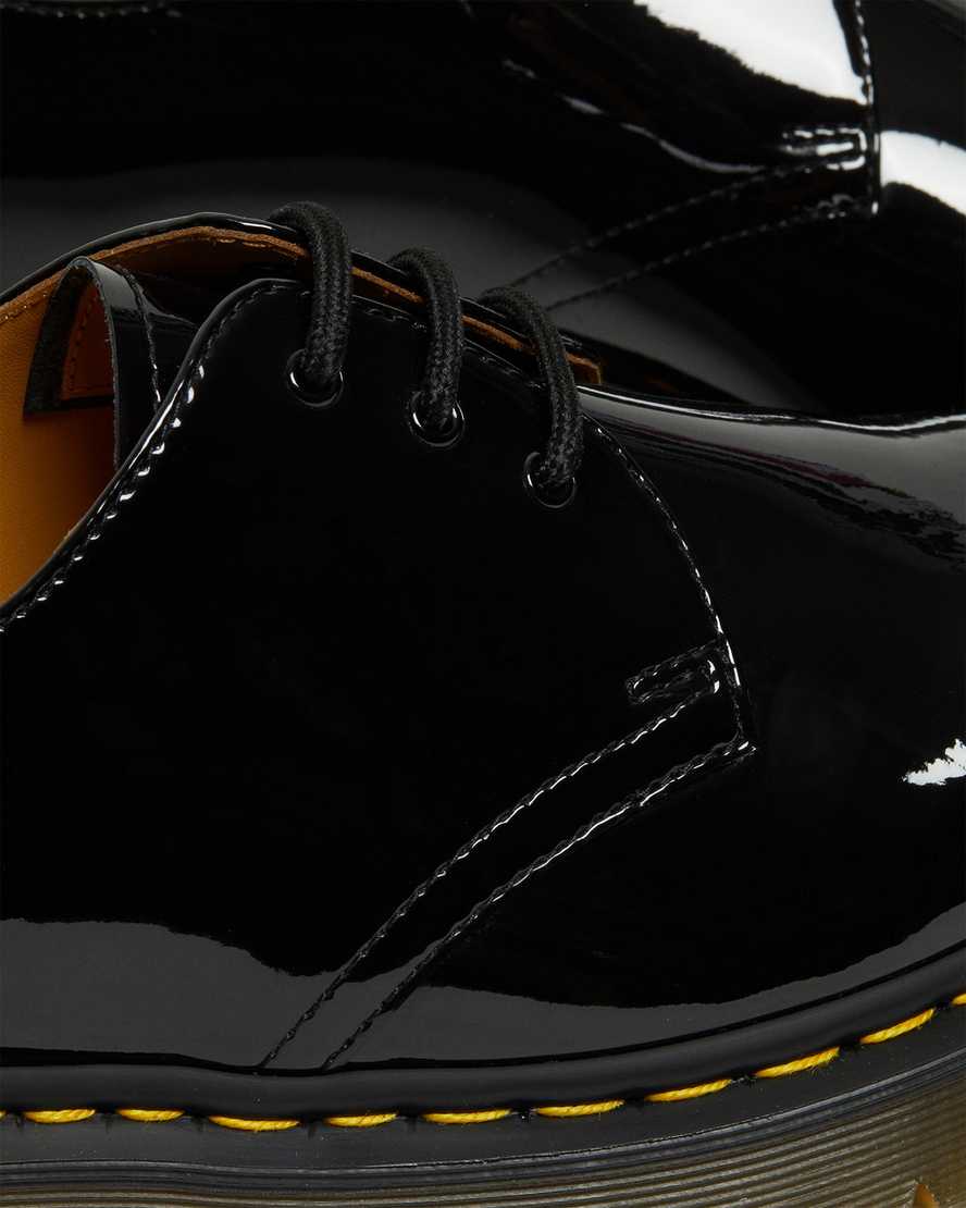 zapatos oxford dr martens 1461 bex patent para mujer color negro