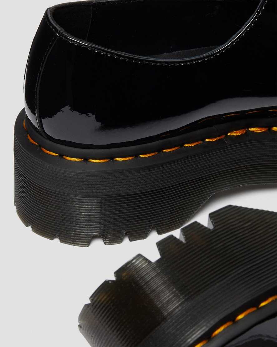 zapatos oxford negros con plataforma de charol dr martens 1461 para mujer