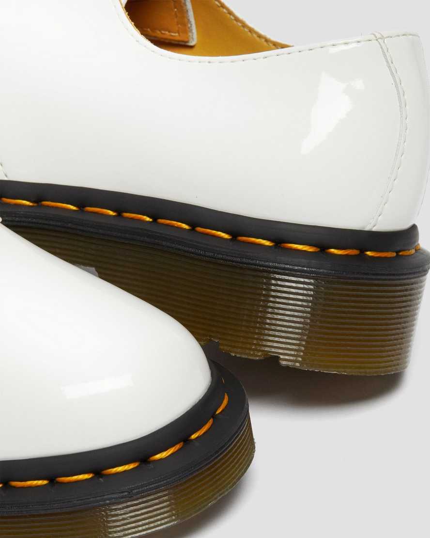 zapatos oxford blancos dr martens 1461 de charol para mujer