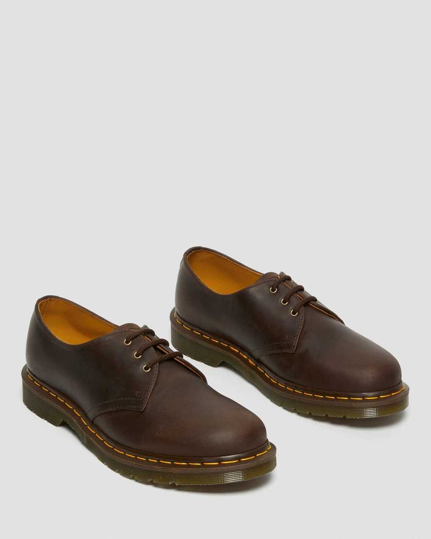 zapatos oxford dr martens 1461 crazy horse para mujer en color marrón