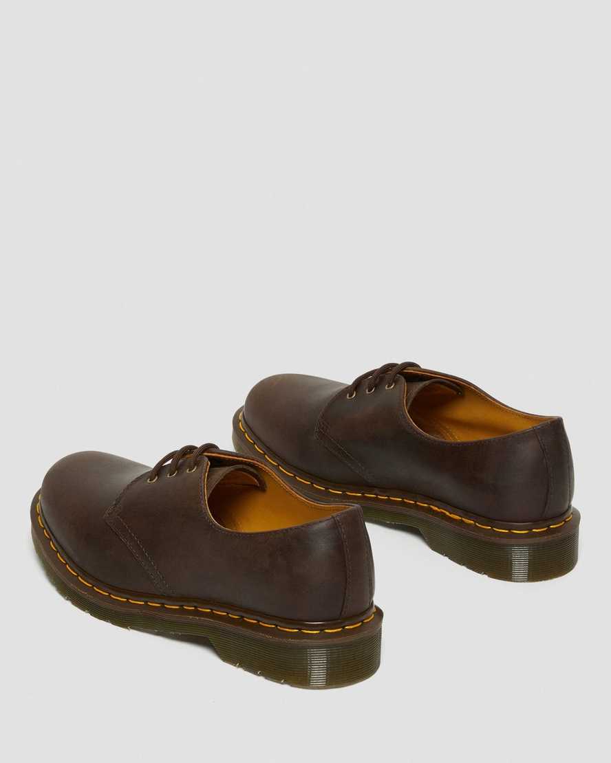 zapatos oxford dr martens 1461 crazy horse para mujer en color marrón
