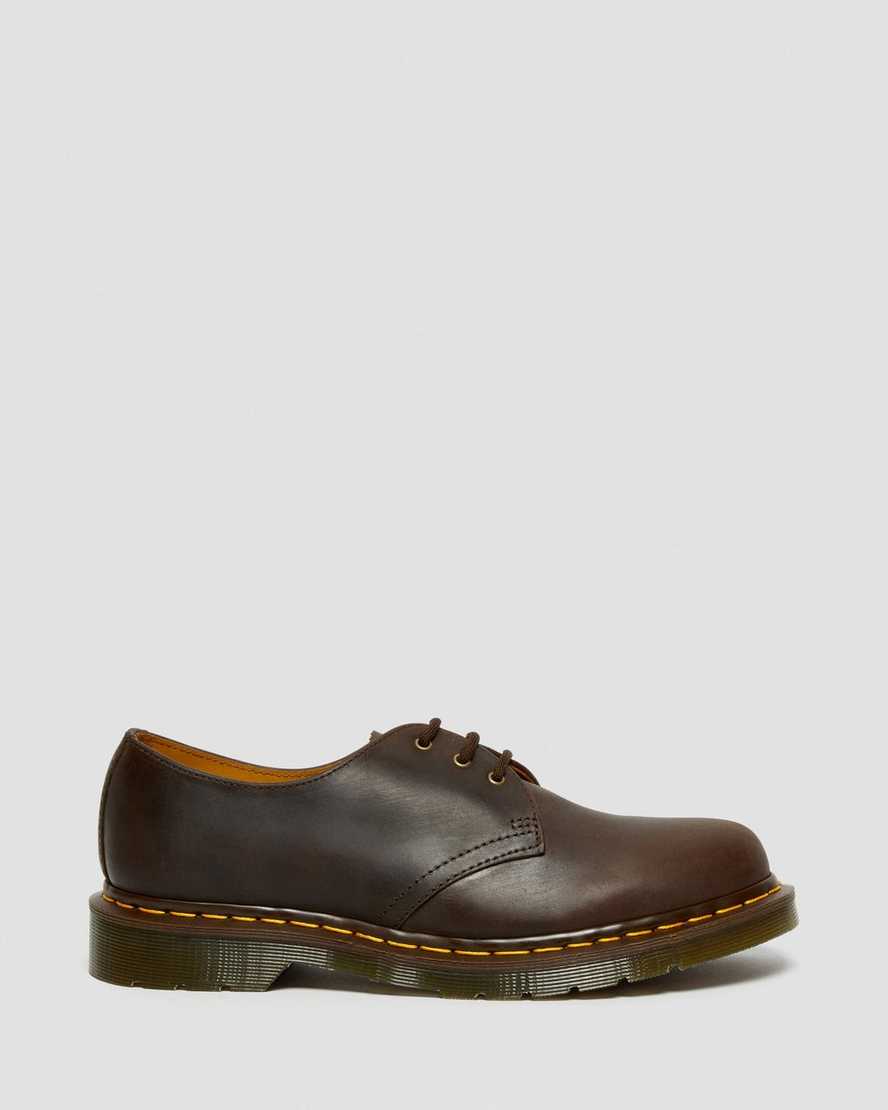 zapatos oxford dr martens 1461 crazy horse para mujer en color marrón