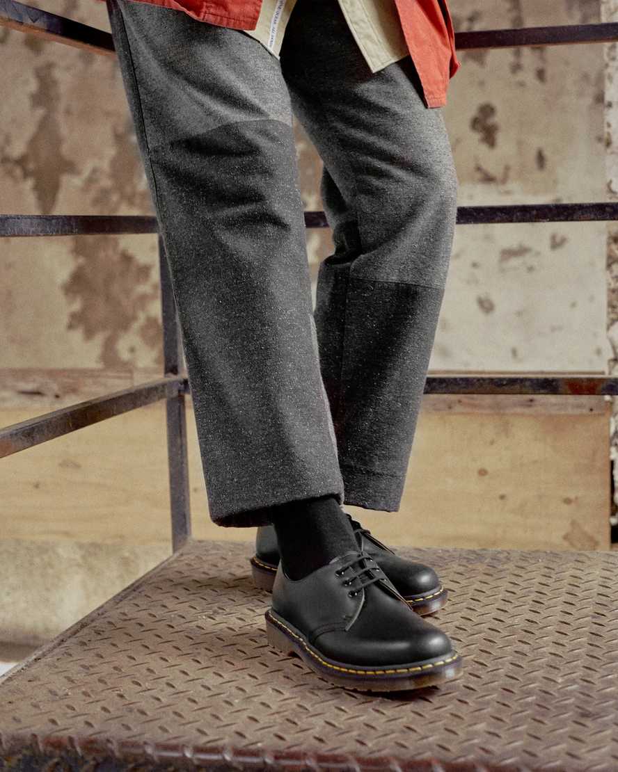 zapatos oxford negros dr martens 1461 vintage para mujer fabricados en inglaterra
