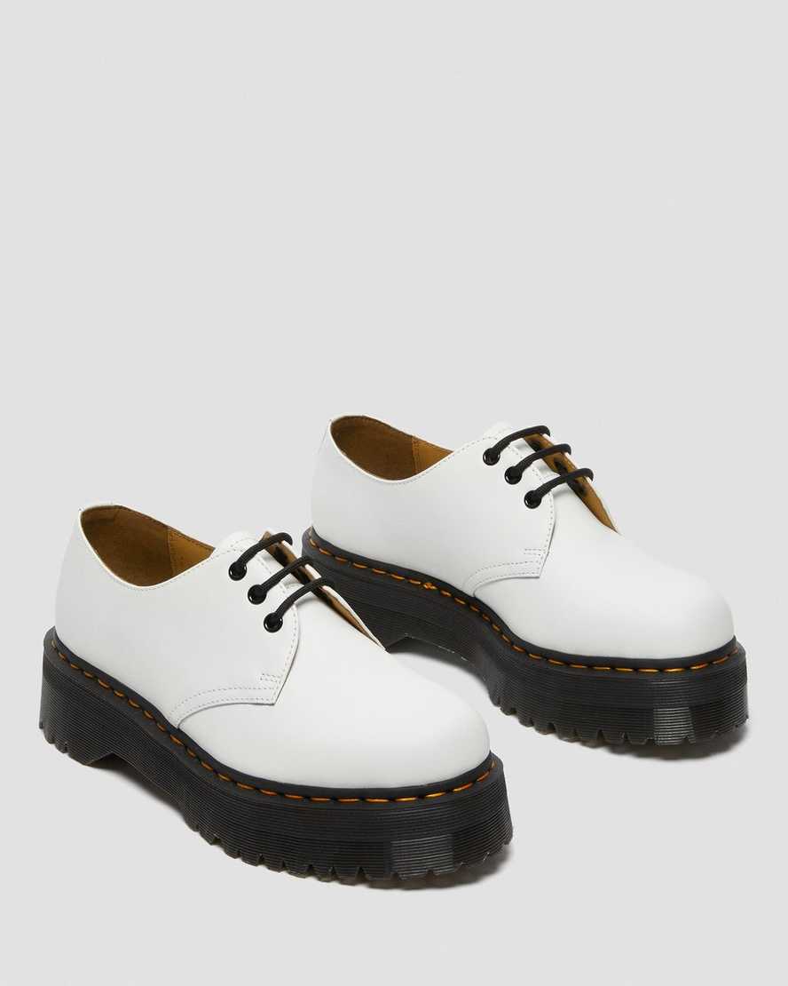 zapatos de plataforma blancos dr martens 1461 smooth para mujer