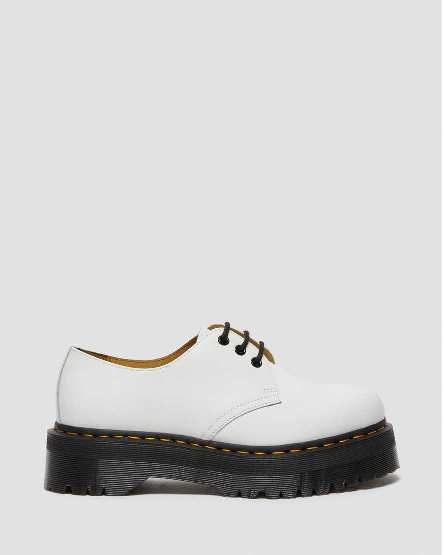 zapatos de plataforma blancos dr martens 1461 smooth para mujer