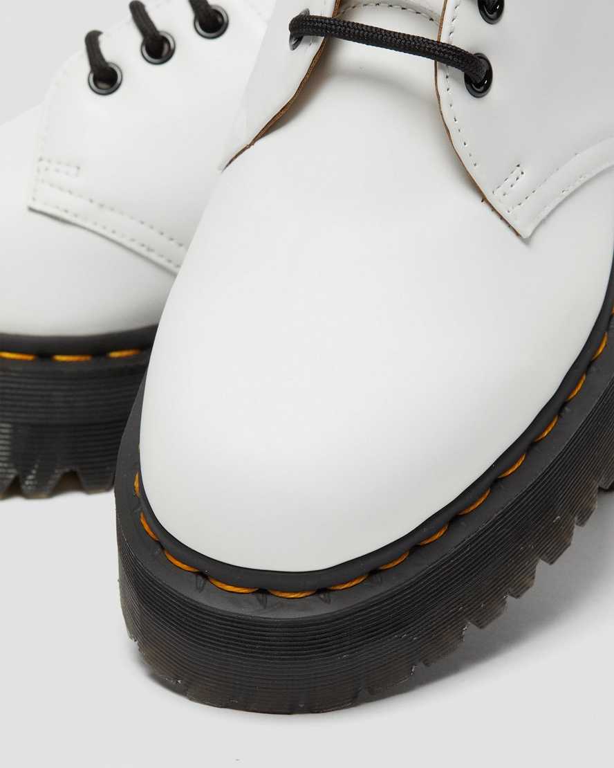 zapatos de plataforma blancos dr martens 1461 smooth para mujer