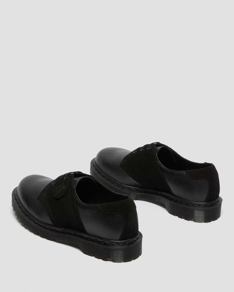 zapatos negros dr martens 1461 saddle para mujer