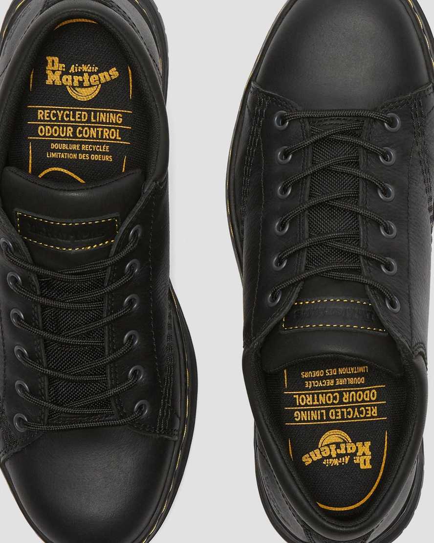 zapatos de trabajo antideslizantes dr. martens maltby negros para mujer